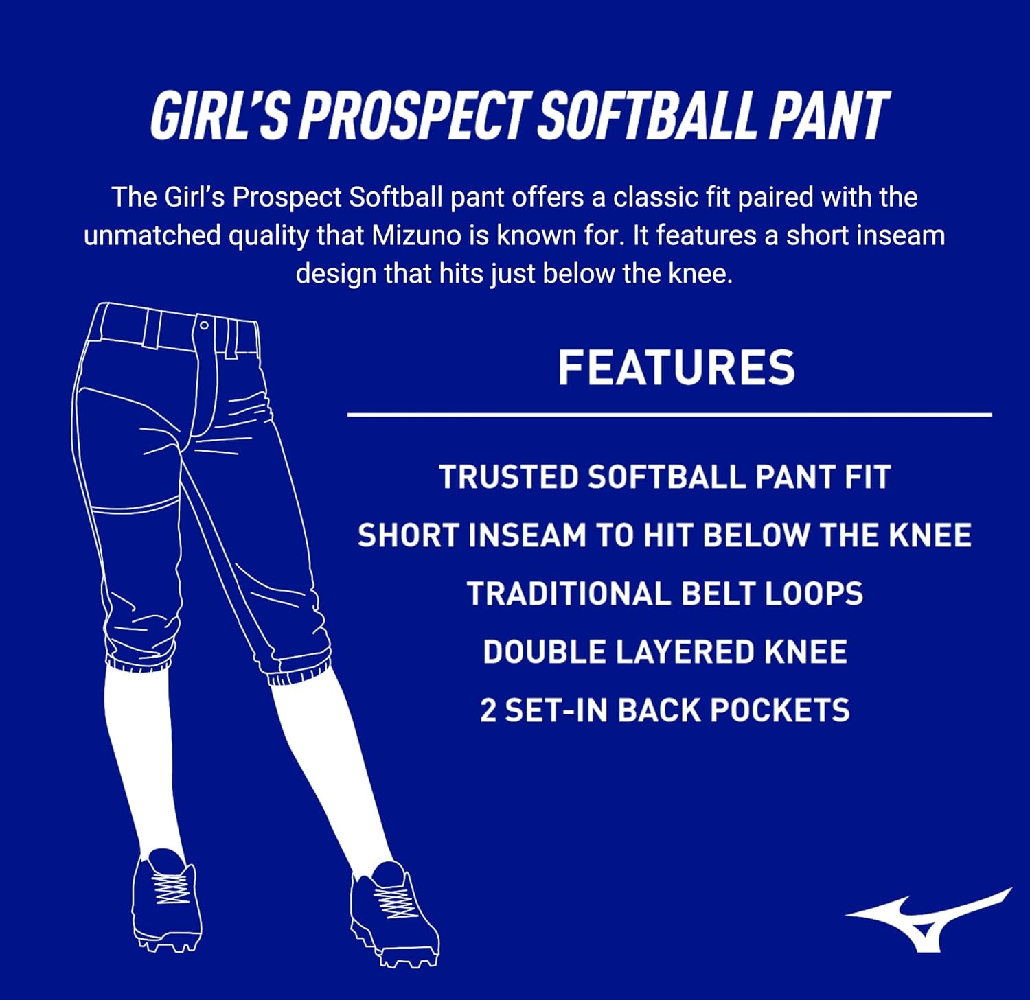 image:imageMizuno Youth Girls Prospect Softball PantGrey