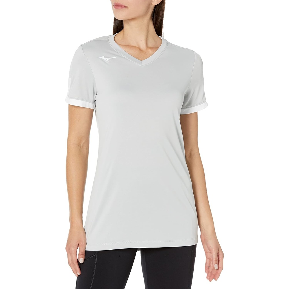 image:imageMizuno Womens Aerolite VNeck JerseyGreywhite