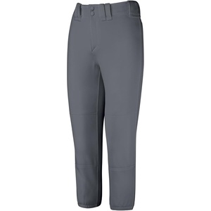 Mizuno Adult Women’s Belted Low Rise Fastpitch Softball Pant(Dark Charcoal)