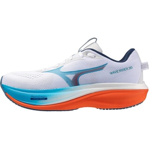 Mizuno Mens Men’s Wave Rider 30(White-blue Jewel)
