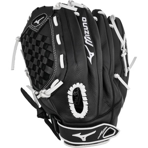 Mizuno Prospect Select Fastpitch Softball Glove Series | Full Grain Leather | Female Specific Patterns | Buttersoft Palm Liner(Tartan Flex Web – Black/White)