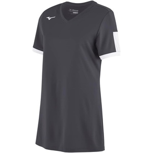 Mizuno Women’s Aerolite V-Neck Jersey(Charcoal-white)