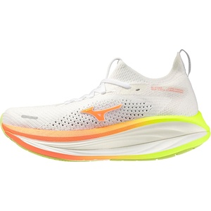 Mizuno Women’s Wave Neo Vista 3 Running Shoe, White-Flamingo Coral, US Womens 6.5(White-flamingo Coral)